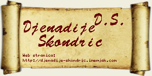 Đenadije Škondrić vizit kartica